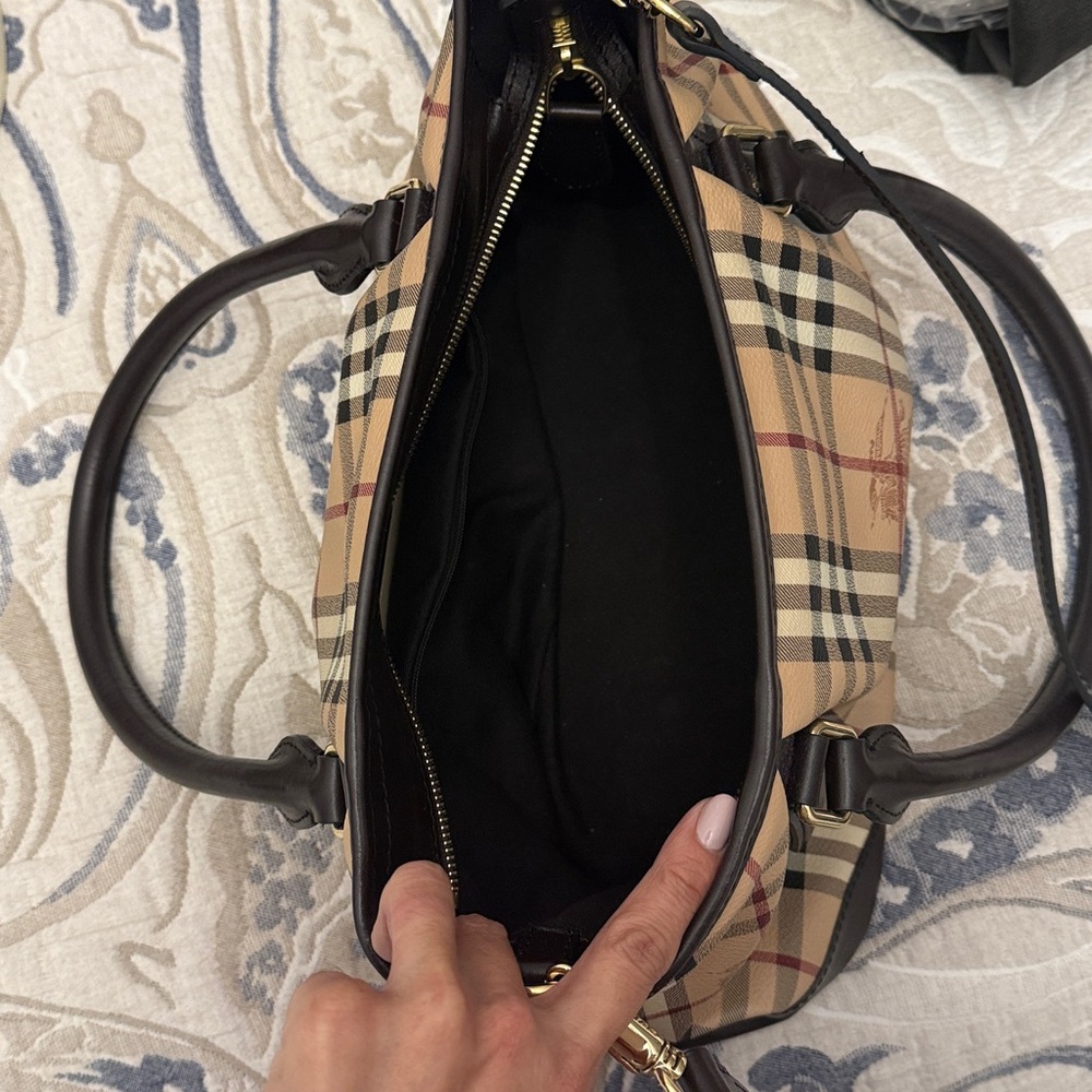 Burberry Beige and Brown Check Shoulder Bag - Picture 14 of 16